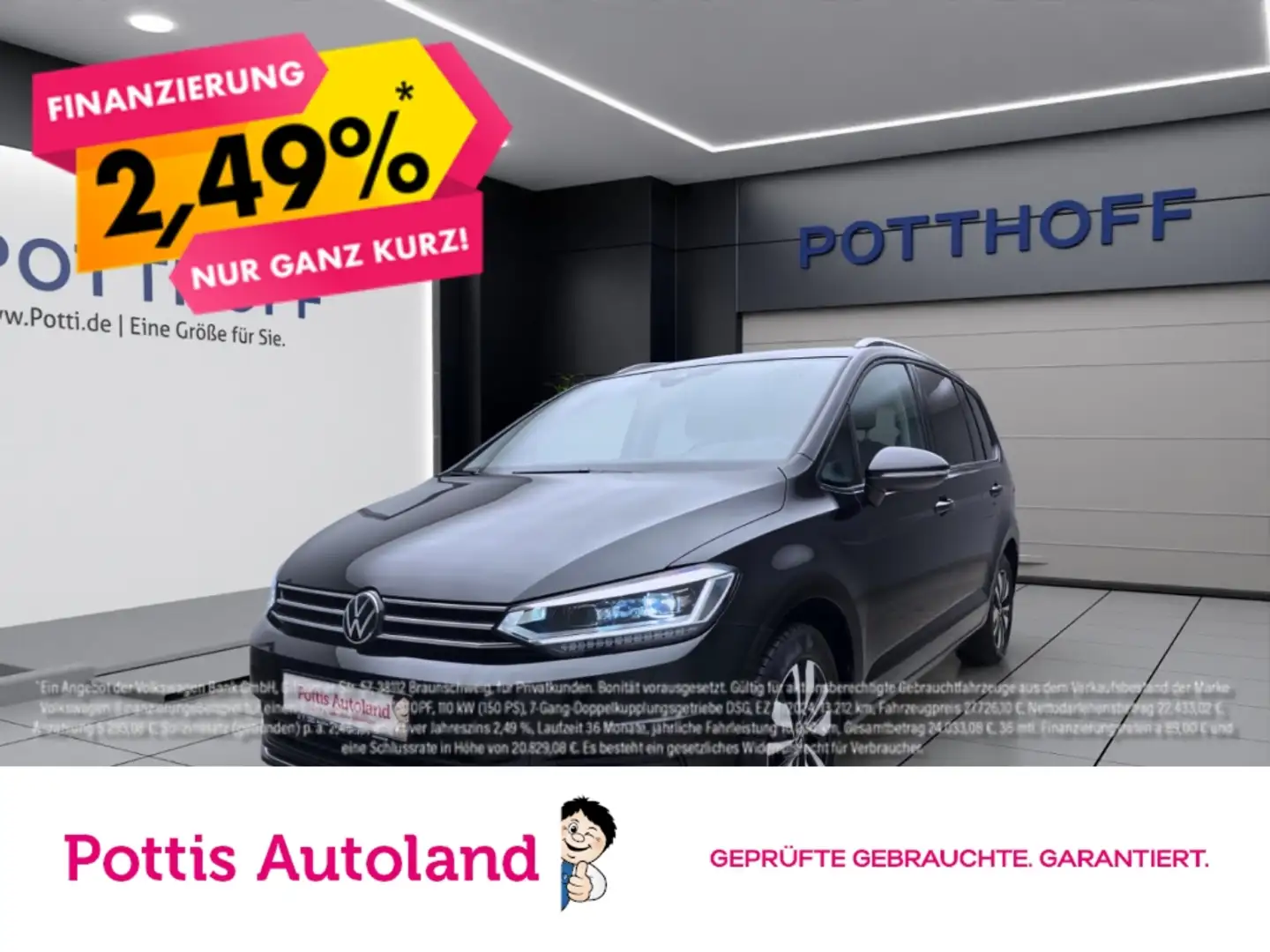 Volkswagen Touran 2.0 TDI DSG COMFORTLINE AHK IQ.LIGHT PDC SITZHZG Schwarz - 1