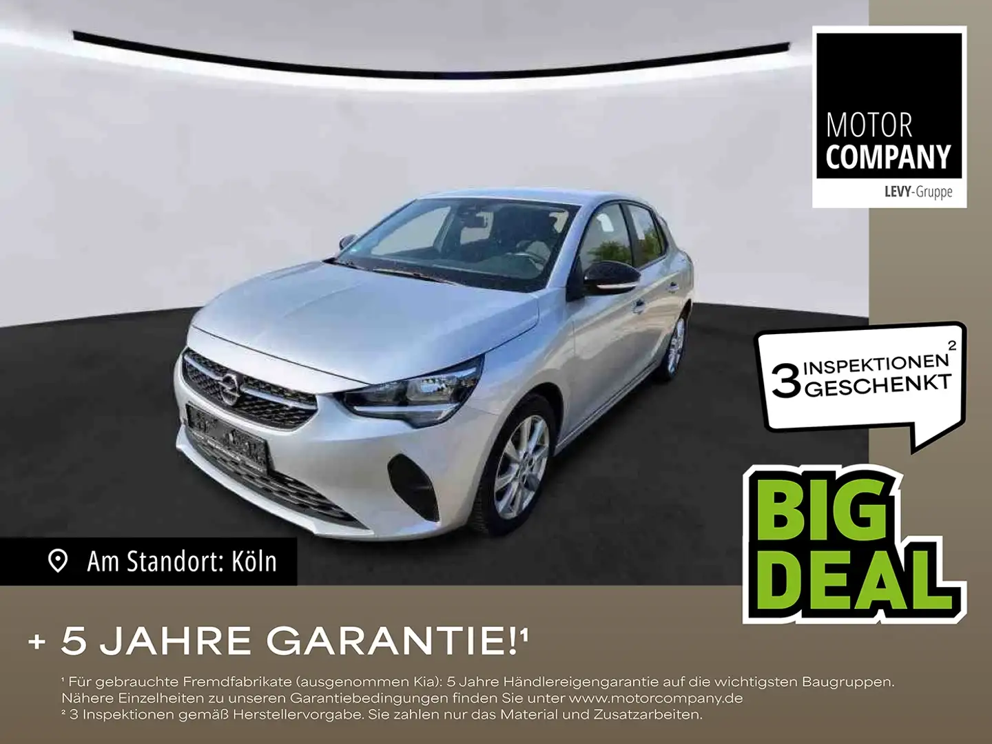 Opel Corsa F 1.2 Edition Navi+PDC+Klima+DAB+Allwetter+ Silber - 1
