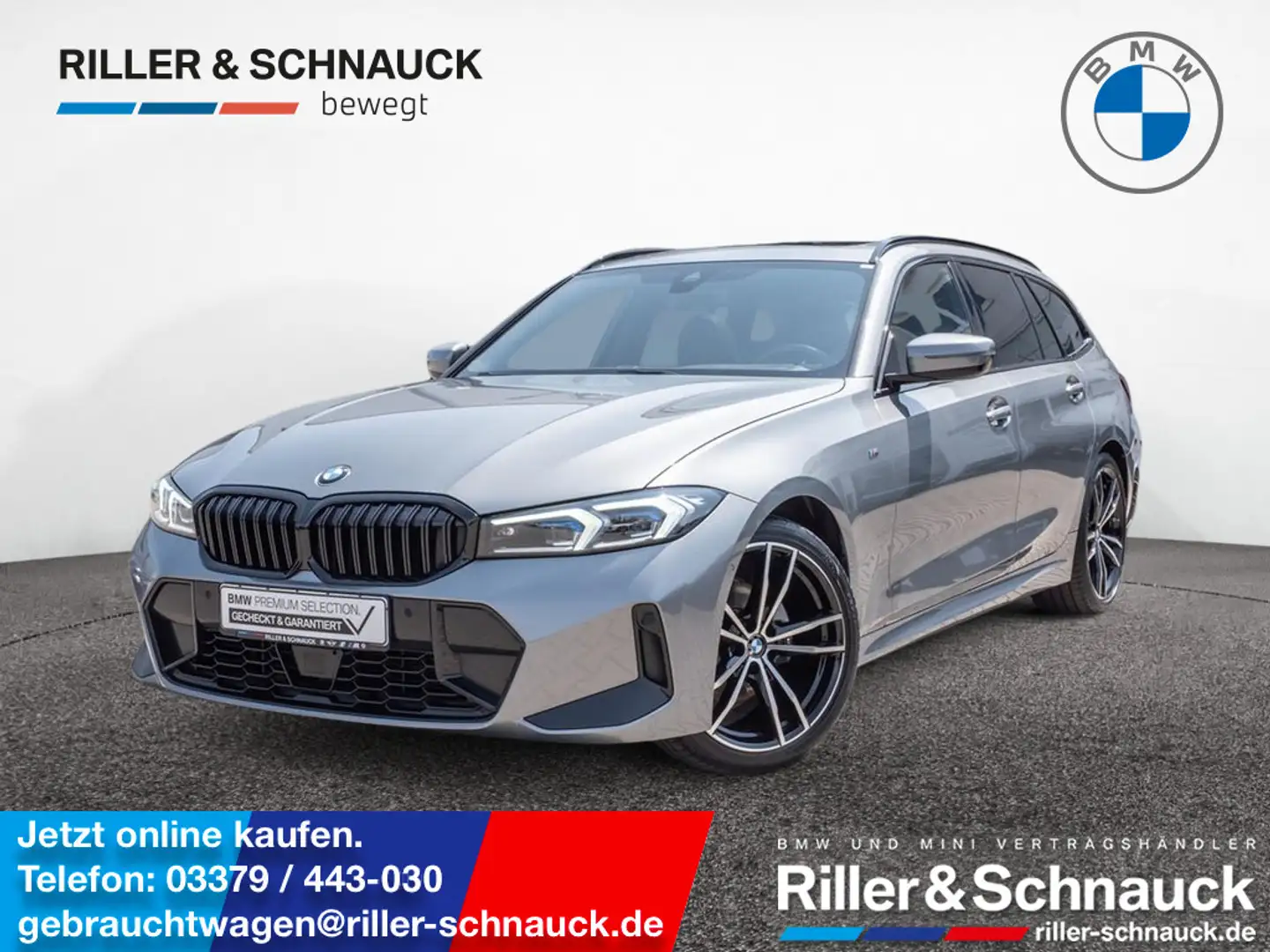 BMW 320 d Touring xDrive M-Sport HUD STANDHZ PANO Grau - 1