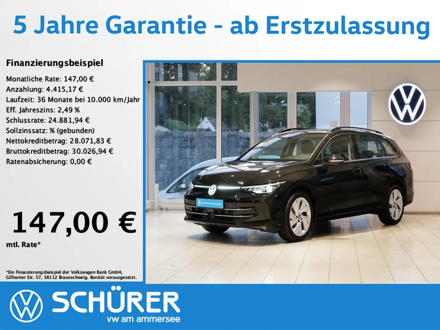 Volkswagen Golf VIII Variant 1.5eTSI DSG Style 360° Keyless Mem... Zwart - 1
