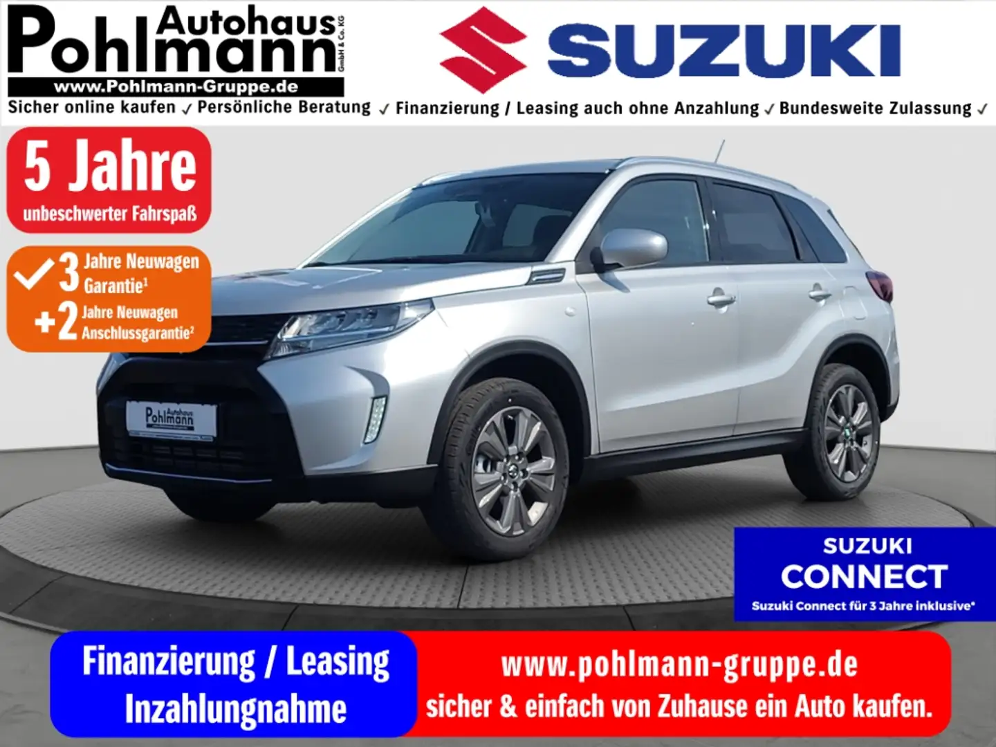Suzuki Vitara 1.4 Comfort Hybrid Navi LED Apple CarPlay Android Argent - 1