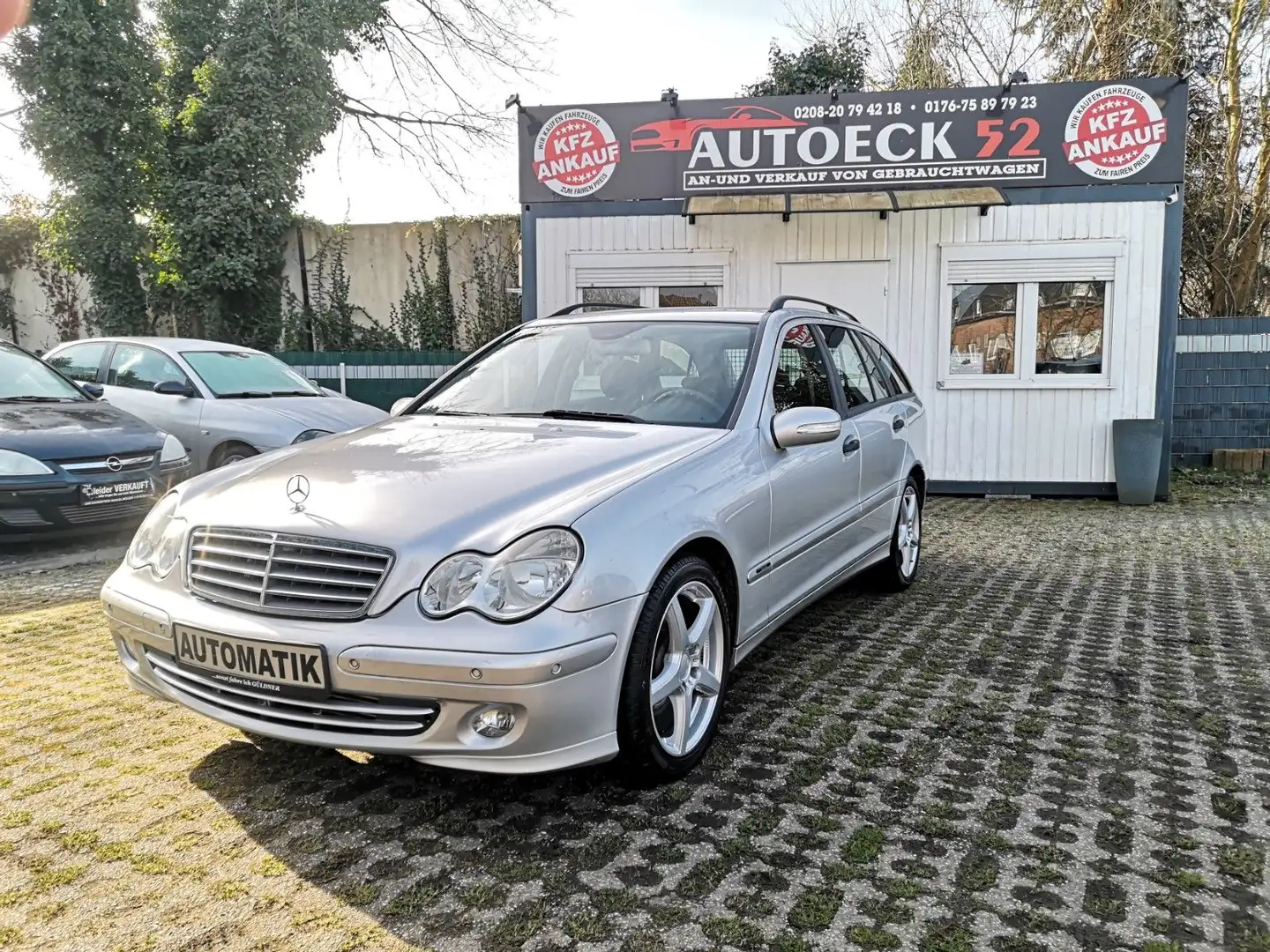 Mercedes-Benz C 180 Kompressor * TÜV/AU 05-2027*AHK*PDC*NAVI Argintiu - 1