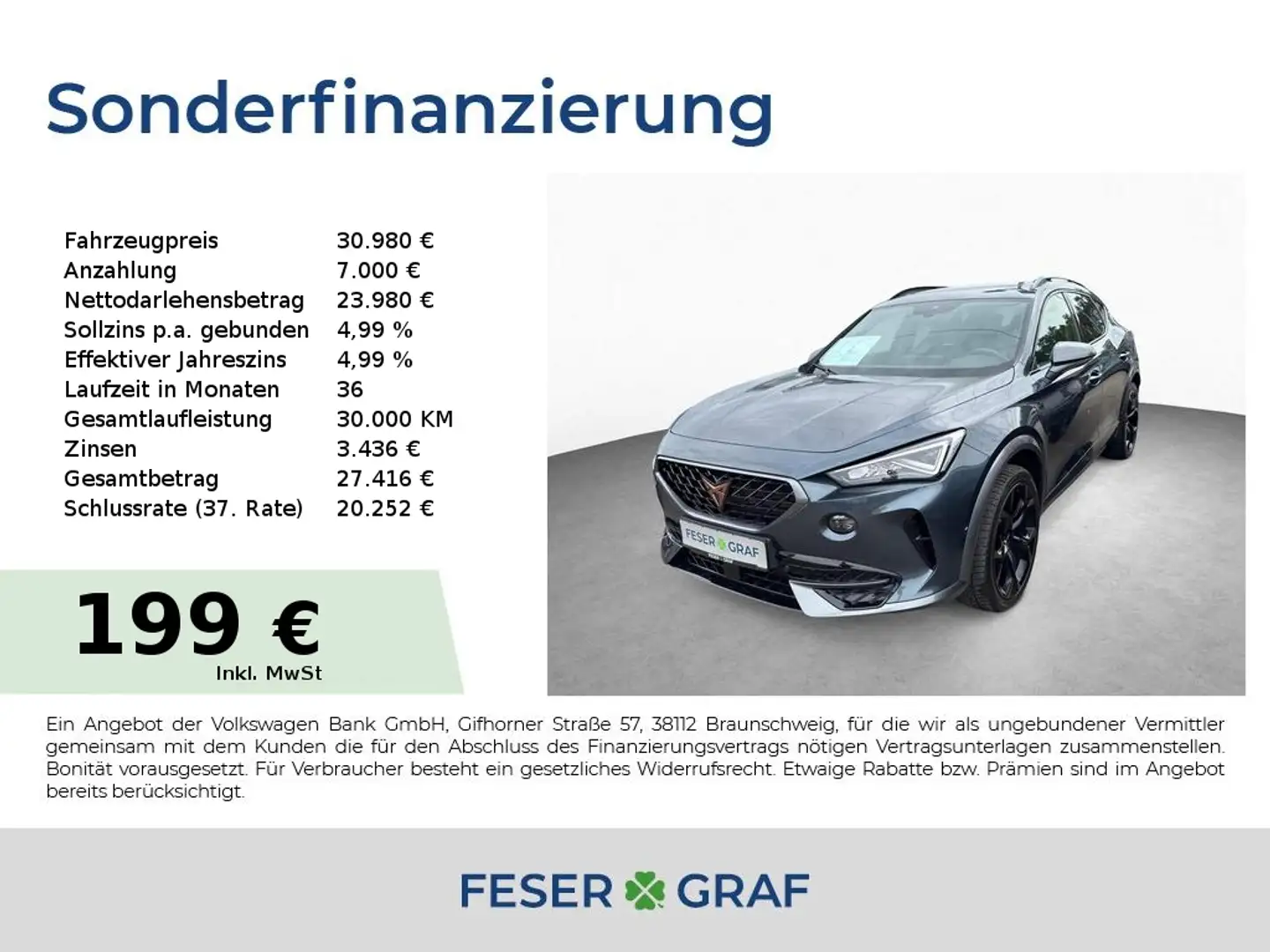 CUPRA Formentor VZ 2.0 TSI DSG 4DRIVE 19" AHK PANO el.SITZ Grau - 1