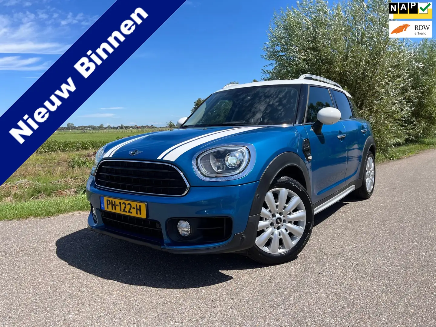 MINI Cooper Countryman Mini 1.5 Chili / Camera / Navi / H-Leder / Trekhaa Blauw - 1