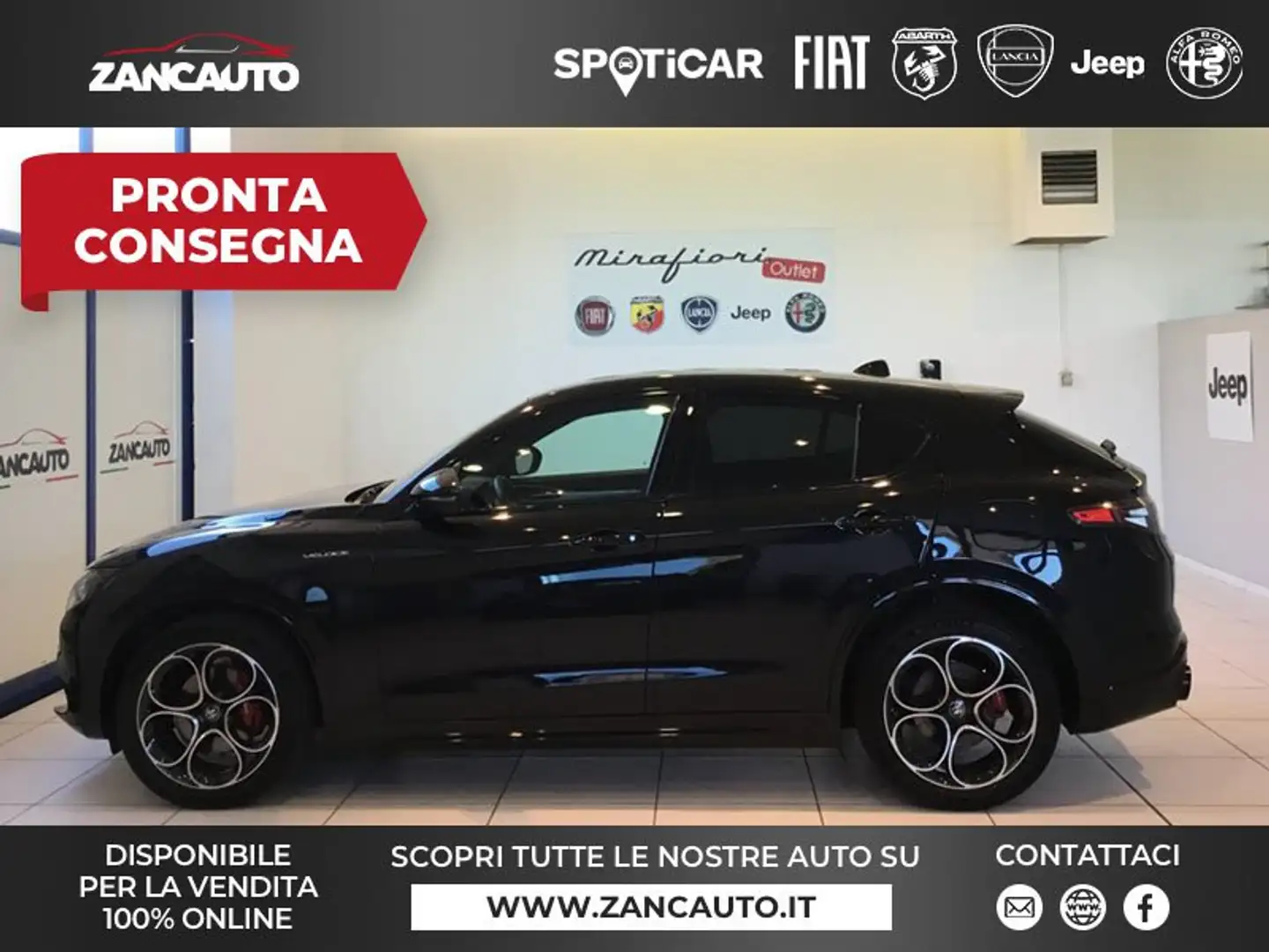Alfa Romeo Stelvio Stelvio 2.2 Turbodiesel 210 CV AT8 Q4 Veloce MY24 Noir - 1
