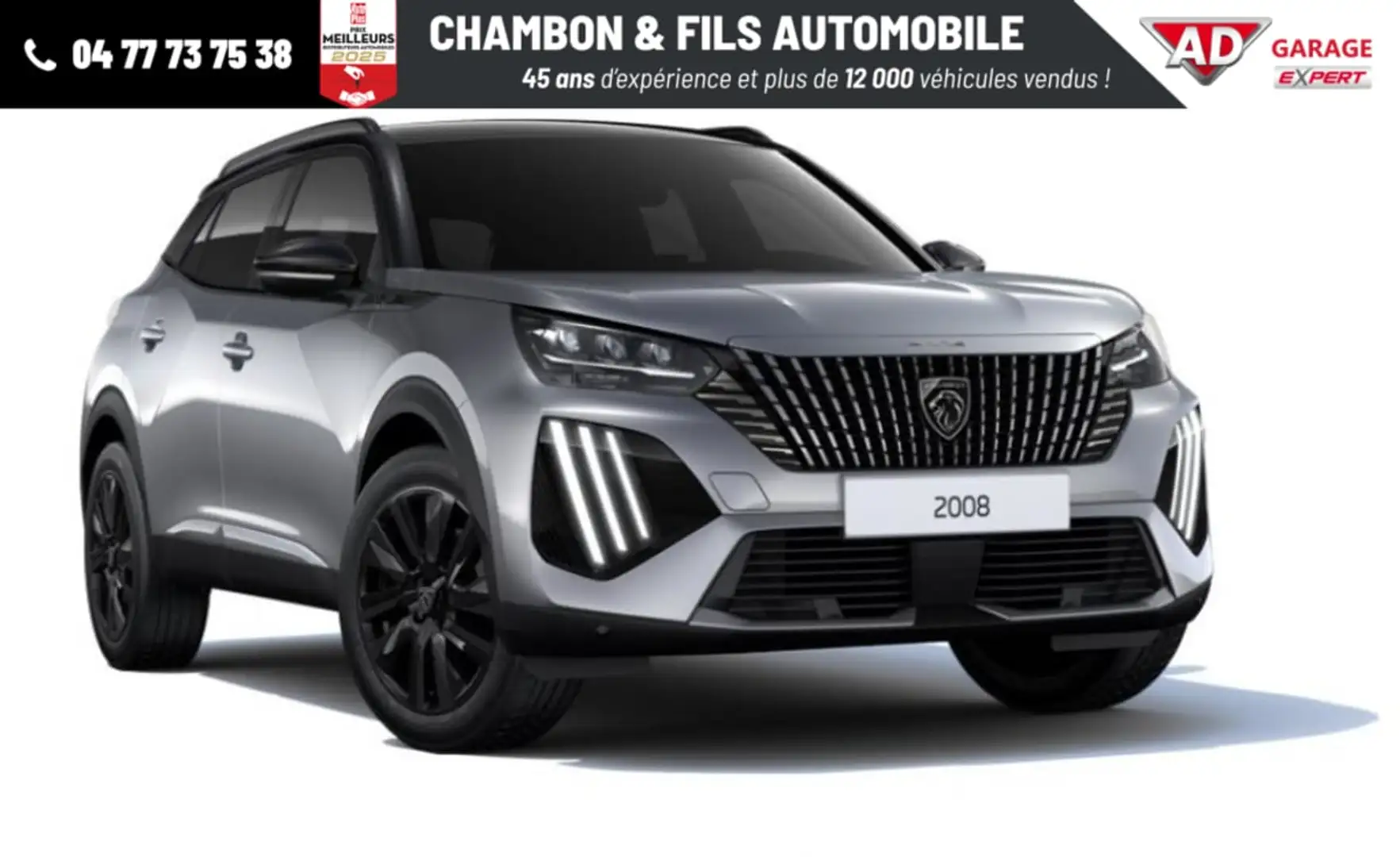 Peugeot 2008 Hybrid 145 e-DCS6 GT Grijs - 1