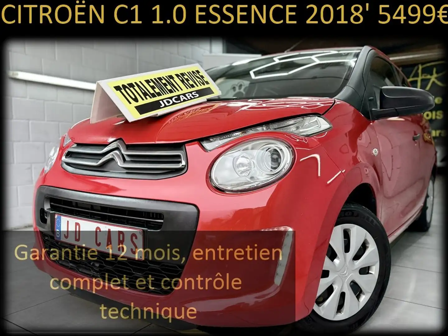 Citroen C1 C1 1.0 ESSENCE ‼️GARANTIE 1 AN CTOK‼️ Rouge - 1