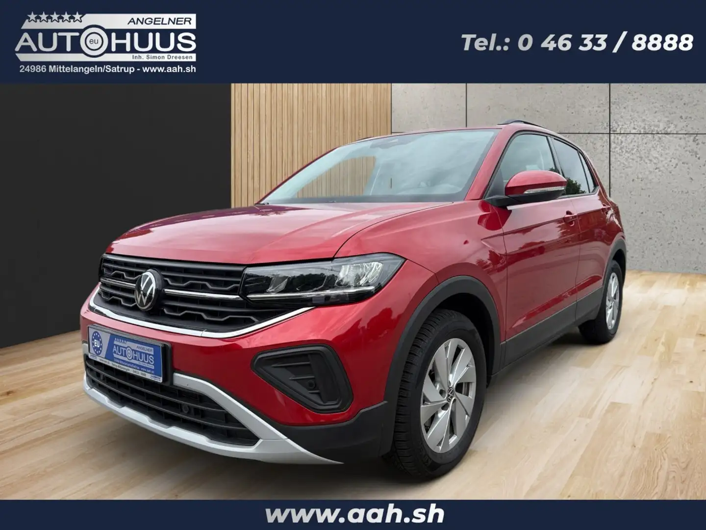 Volkswagen T-Cross 1.0 TSI Life AHK Navi Alu Klima Navi Rot - 1