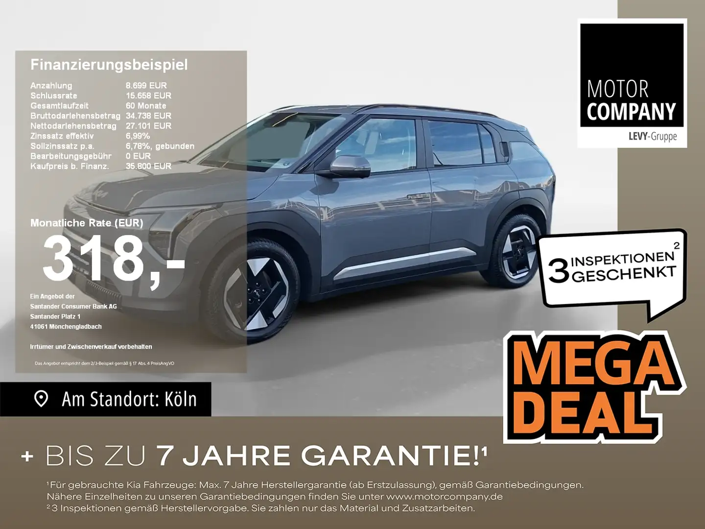 Kia EV3 81,4 kWh Earth ++MY25+EARTH+WIC+BUS+UPG+DWP++ Grau - 1