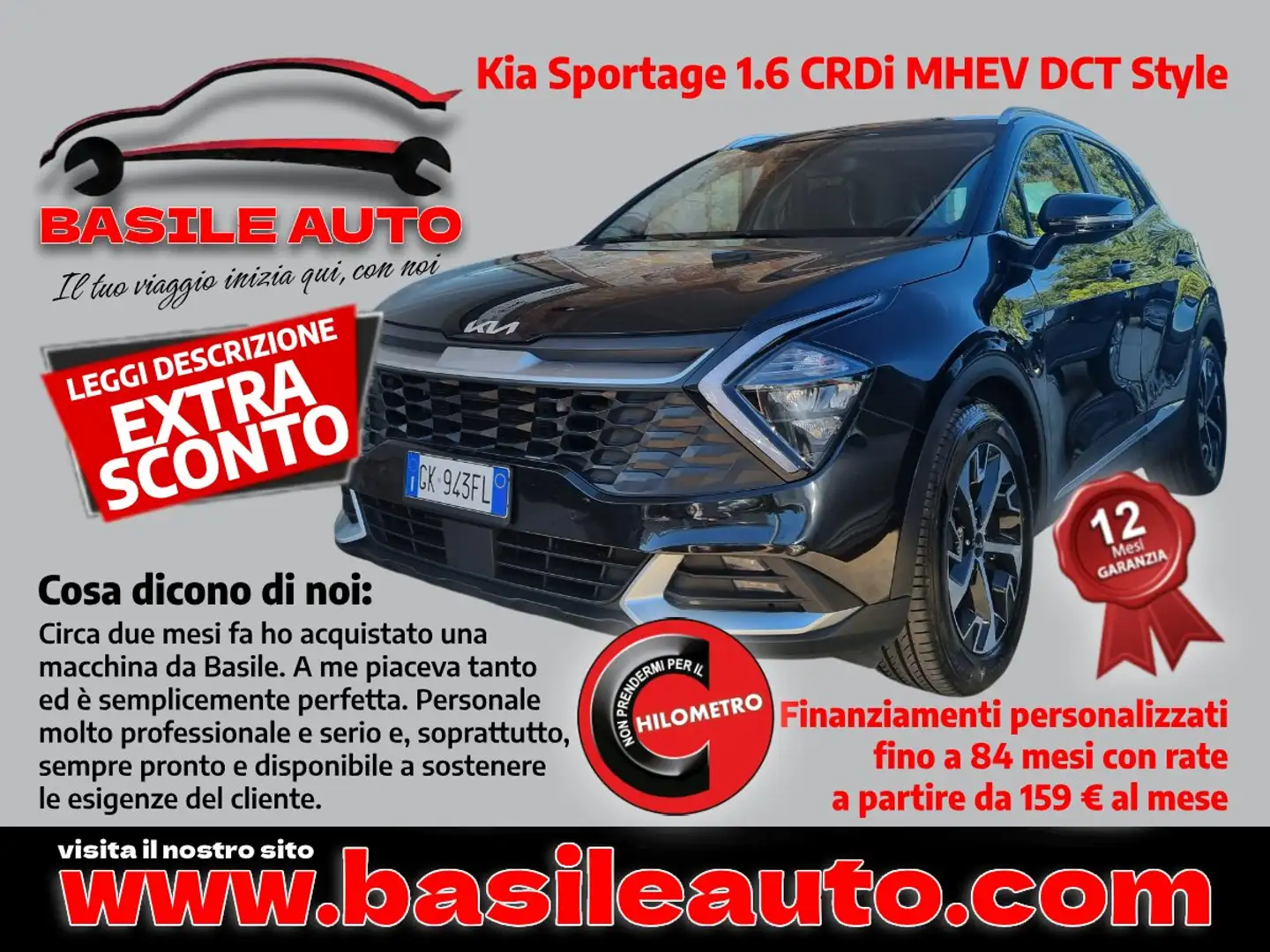 Kia Sportage Sportage V 2022 1.6 crdi mhev Style dct Noir - 1