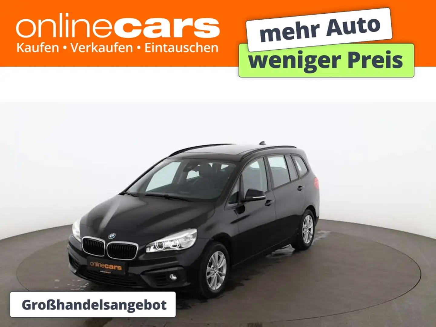 BMW 218 i Gran Tourer Advantage Aut LED AHK LEDER SKY Schwarz - 1