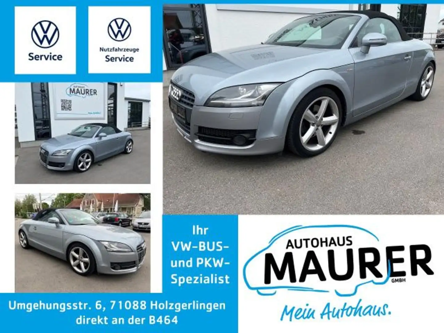 Audi TT Roadster 2,0 TFSI quattro S-Line Xenon MMI Navi Grau - 1