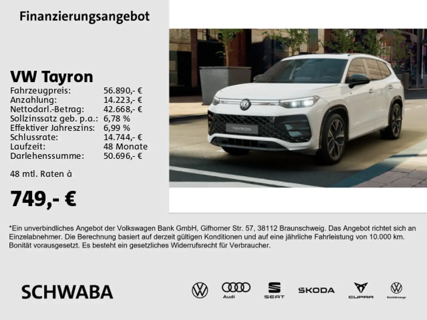 Volkswagen Tayron R-Line 2,0 l TDI 4M DSG *MATRIX*ACC*PANO* Weiß - 1