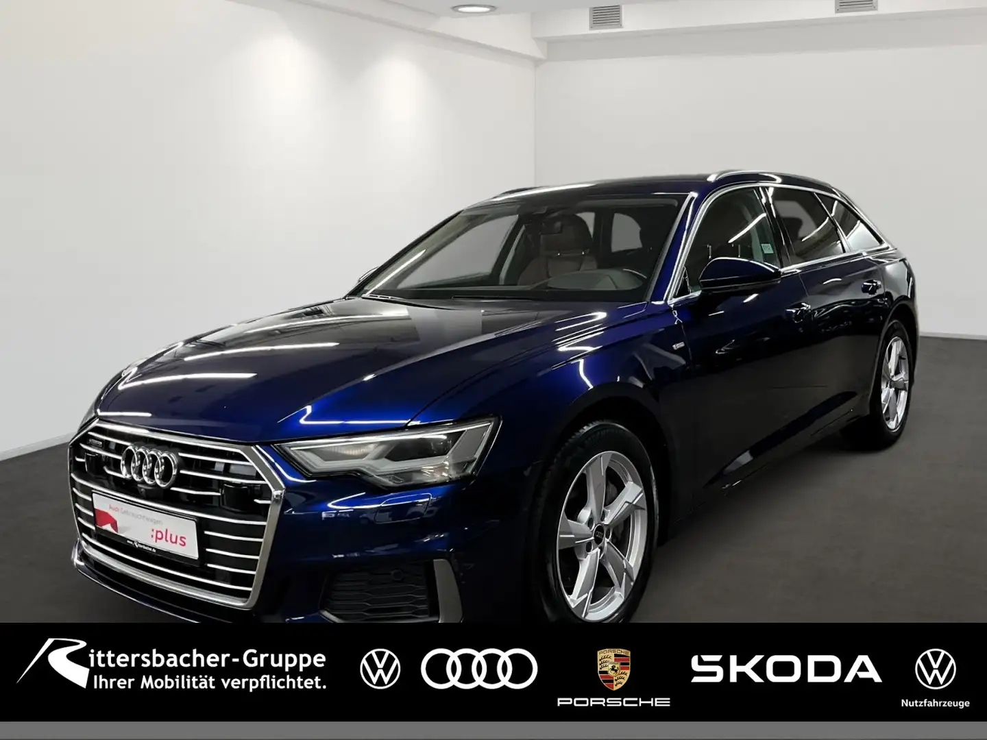 Audi A6 45 TDI quattro sport Business+ParkenPak Blauw - 1