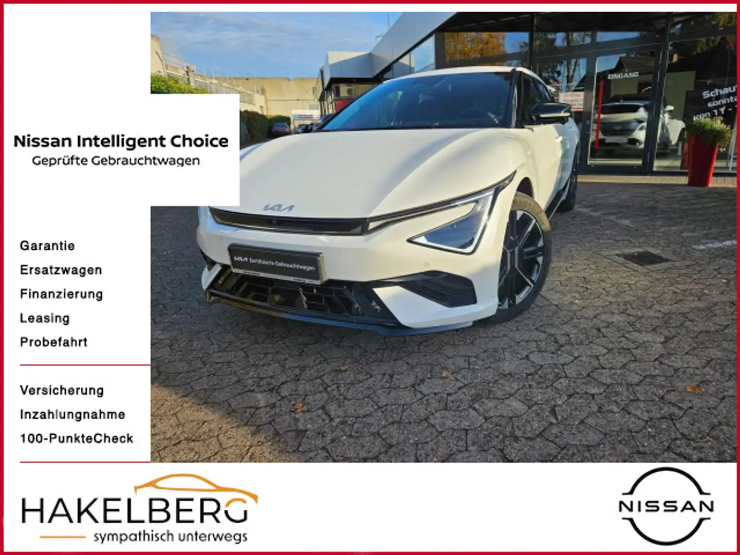 Kia EV6 Elektro 84 kWh GT Line 4WD, Wärmepumpe, Driv Weiß - 1