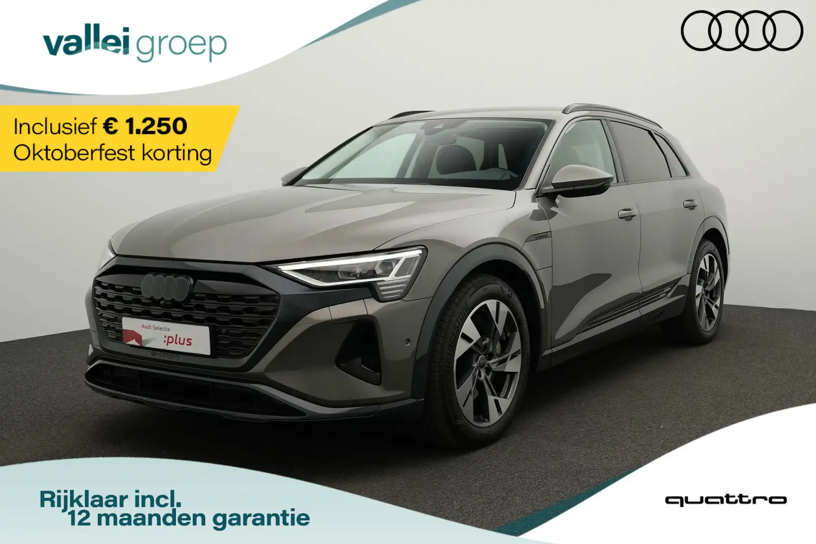 Audi Q8 e-tron 50 quattro Edition 95 kWh 340 pk | Luchtvering | A Gris - 1