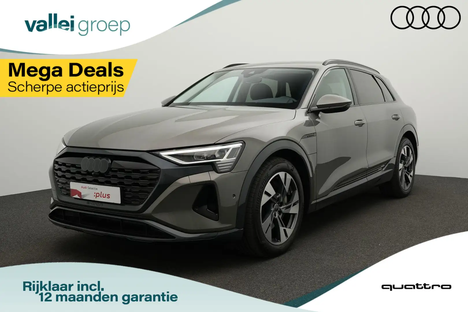 Audi Q8 e-tron 50 quattro Edition 95 kWh 340 pk | Luchtvering | A Grijs - 1