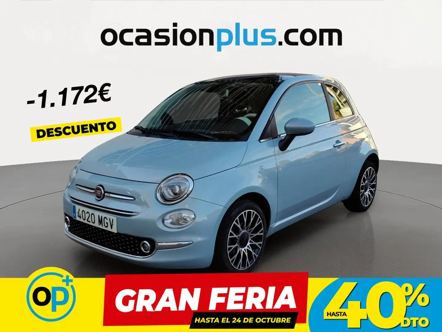 Fiat 500 1.0 Hybrid Dolcevita 52kW Azul - 1