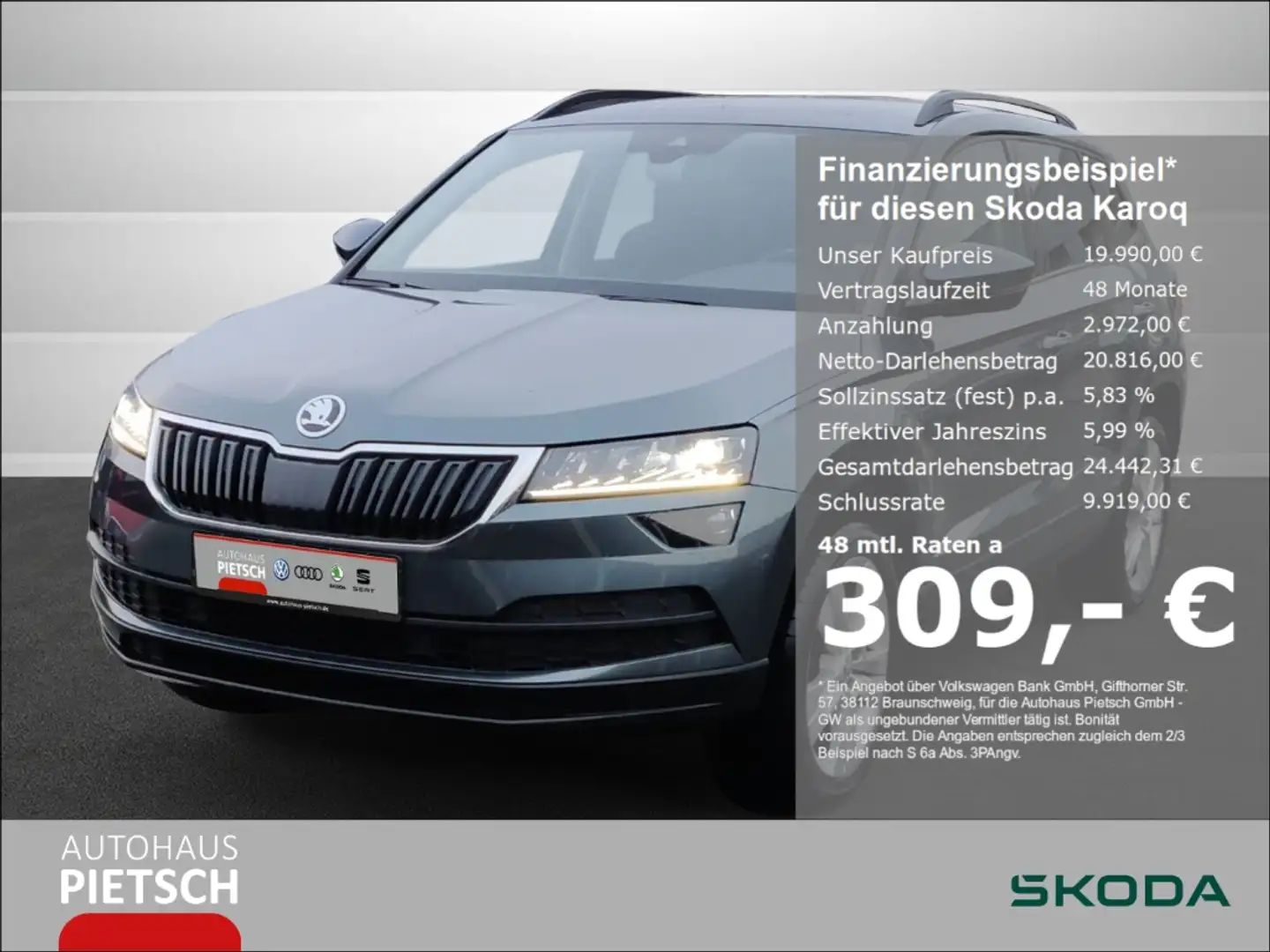 Skoda Karoq 1.5 TSI Style AHK Navi LED Keyless Grau - 1