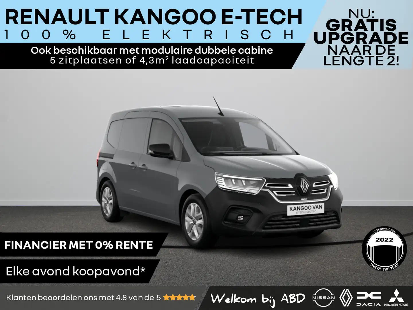 Renault Kangoo Advance 44 kWh | Cruise control en snelheidsbegren Grijs - 1