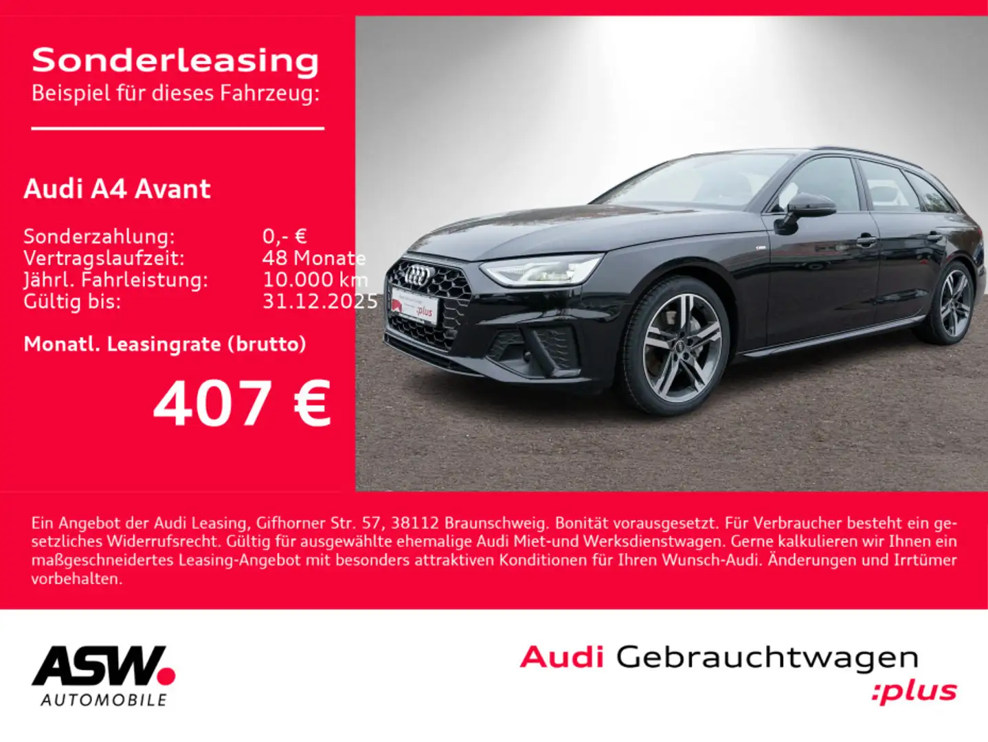 Audi A4 S line 40TDI quattro Nav LED RFK ACC VC Schwarz - 1