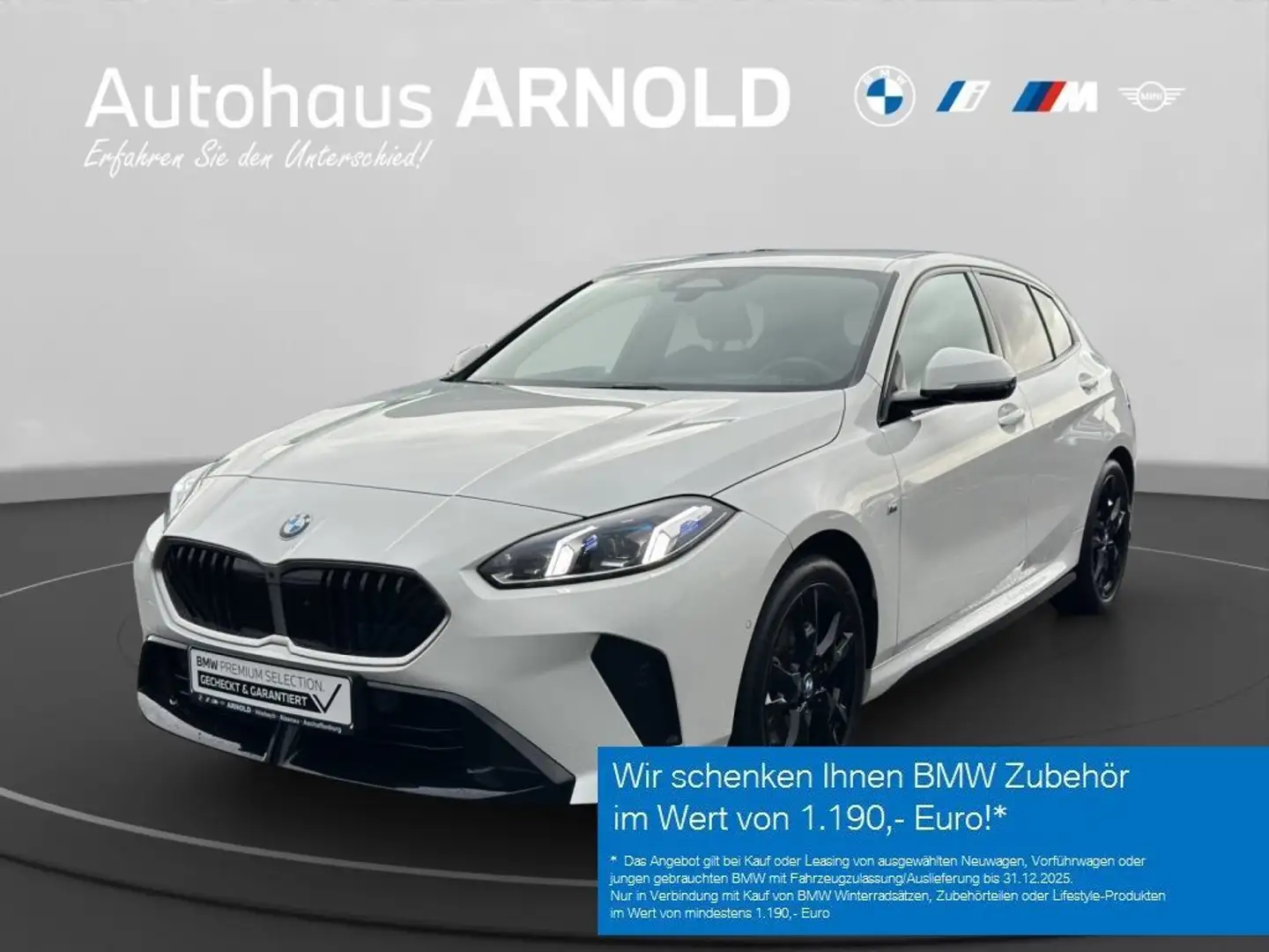 BMW 120 d M Sportpaket Head-Up HK AHK RFK LED Weiß - 1