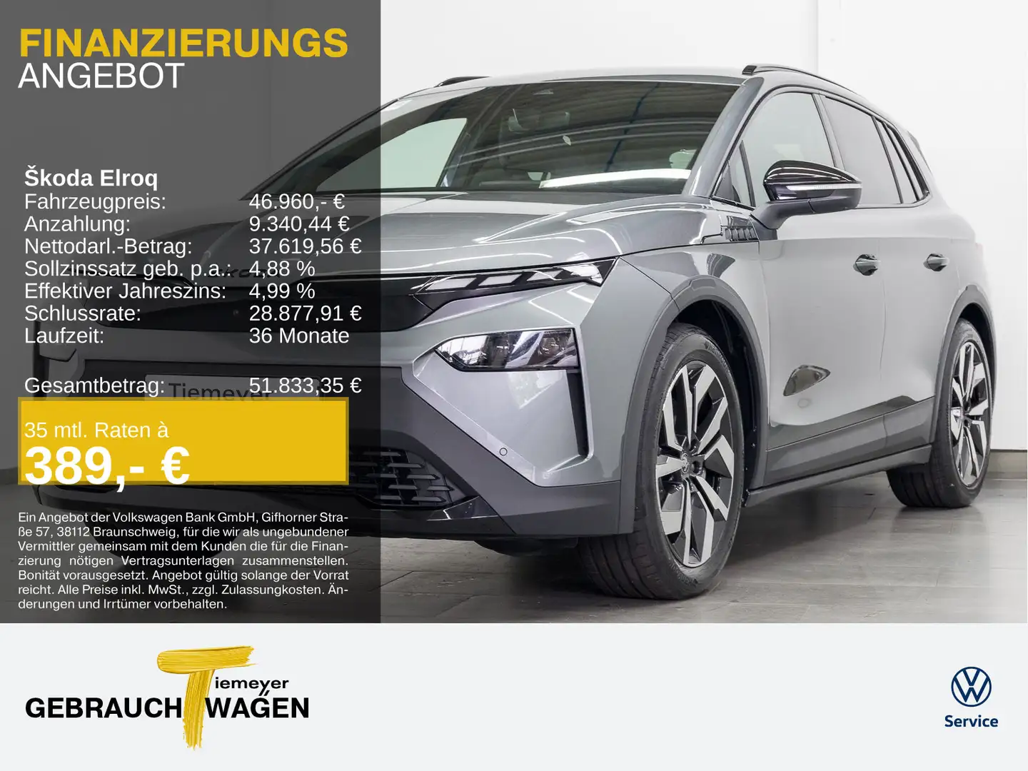 Skoda Elroq 85 Sportline ADVANCED Wärmepumpe MATRIX Grau - 1