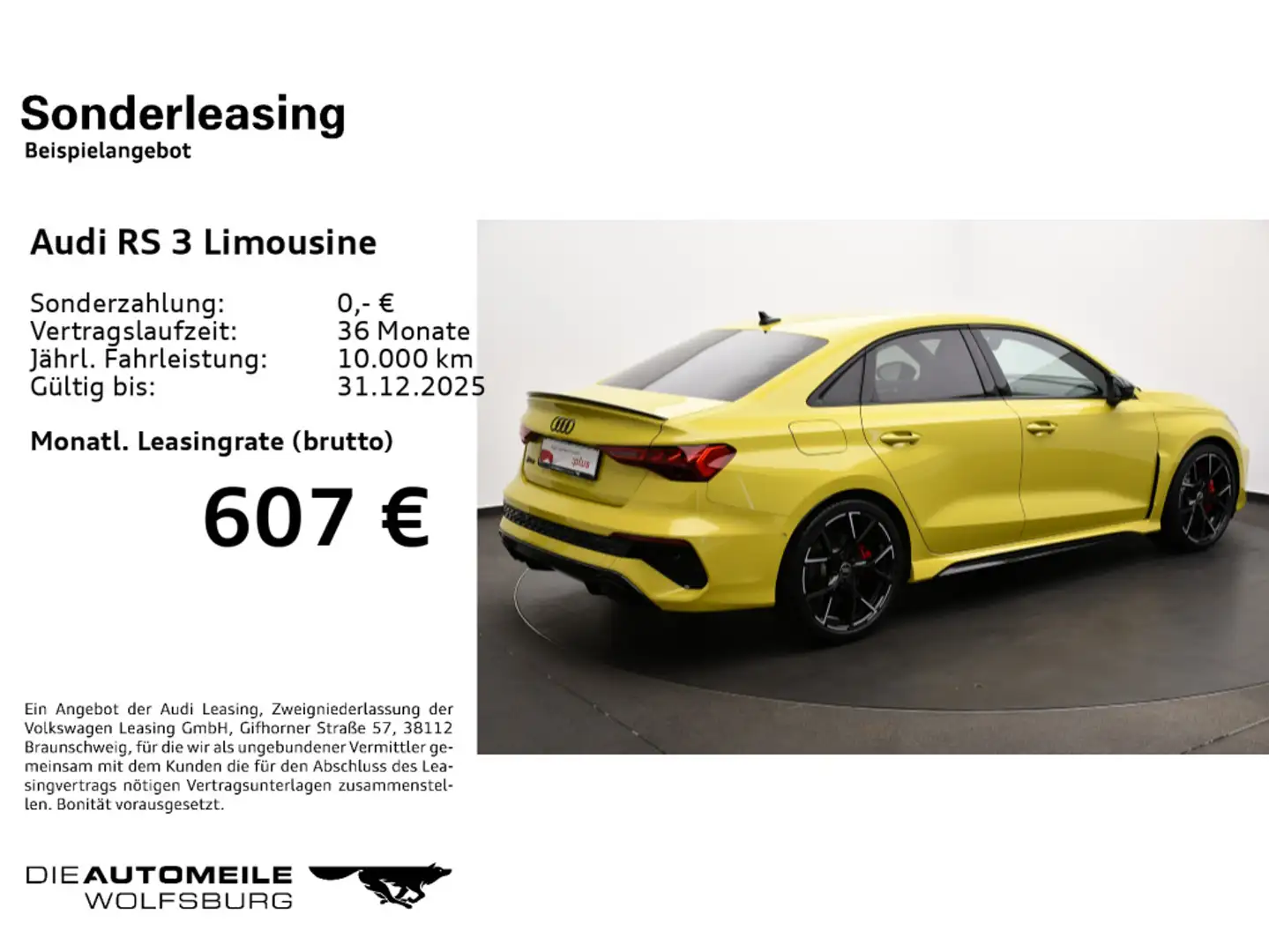 Audi RS3 2.5 TFSI quattro S tronic HeadUp/ Gelb - 2