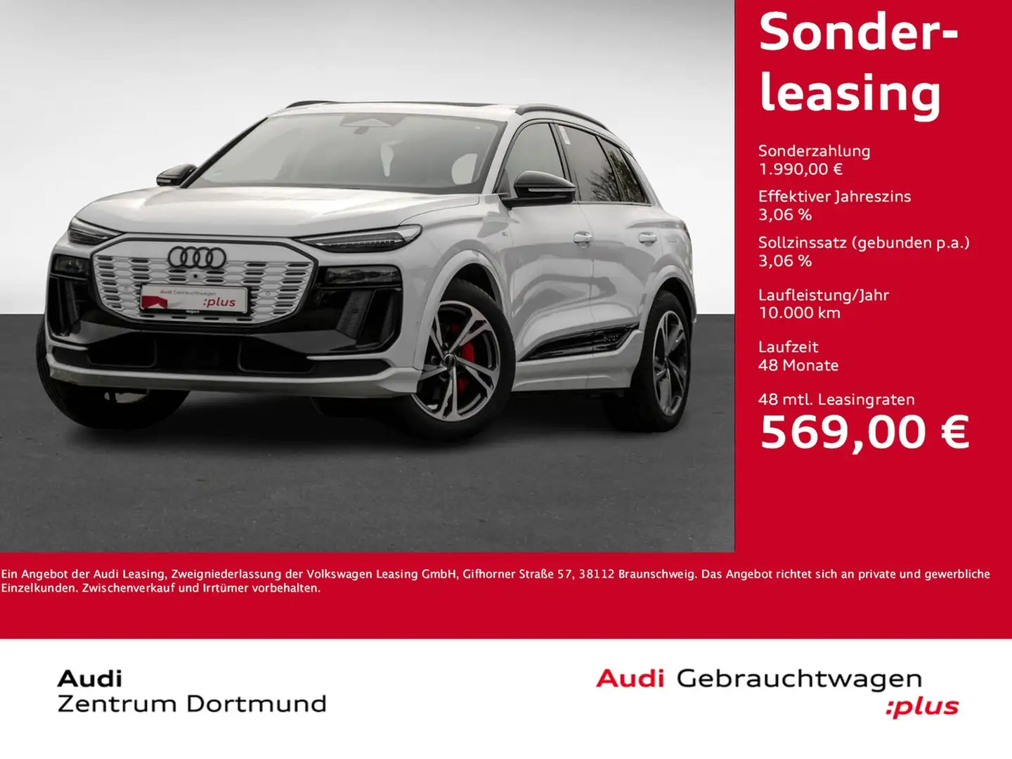 Audi Q6 e-tron performance S LINE PANO AHK 360CAM 20Z Weiß - 1