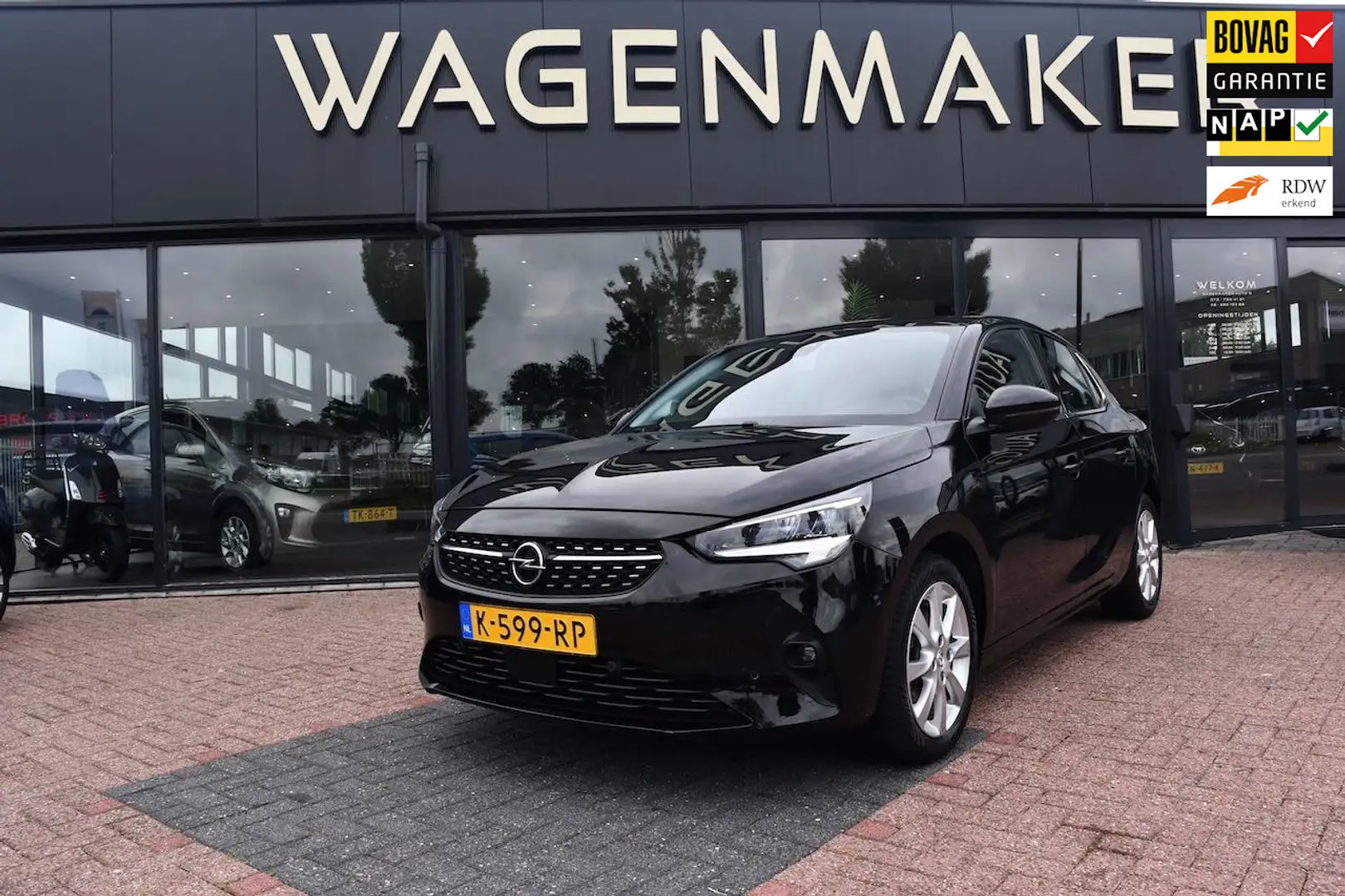 Opel Corsa 1.2 Elegance Clima|Cruise|NAVI|360CAM|Volledig OH Zwart - 1