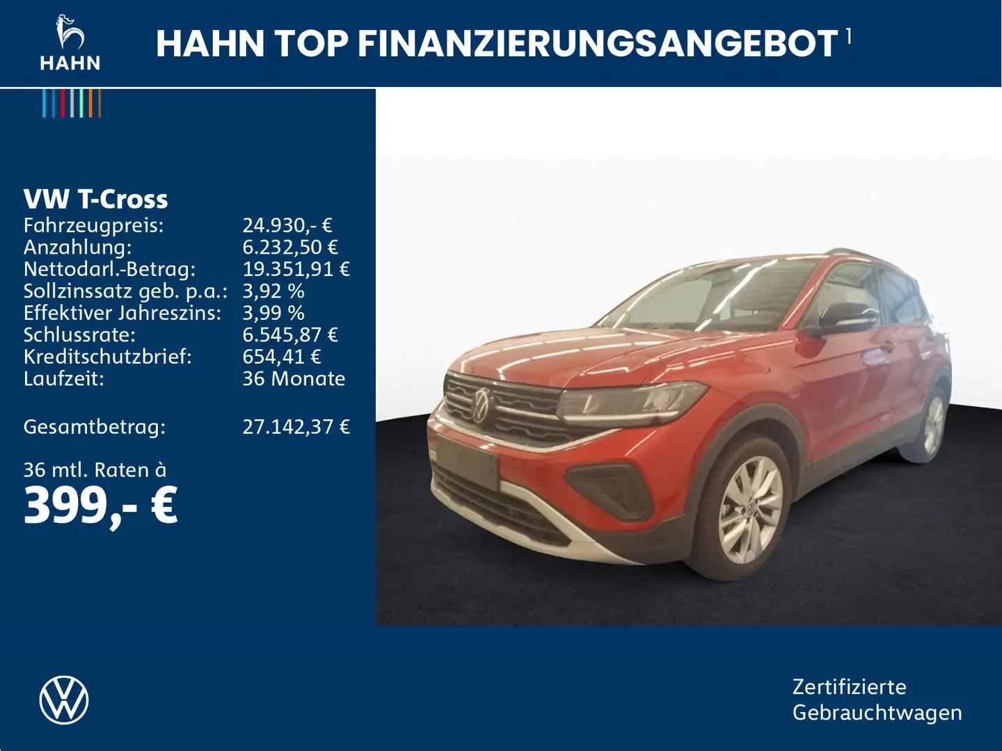 Volkswagen T-Cross 1.0TSI DSG Goal ACC AHK LED Navi PDC SHZ Rot - 2
