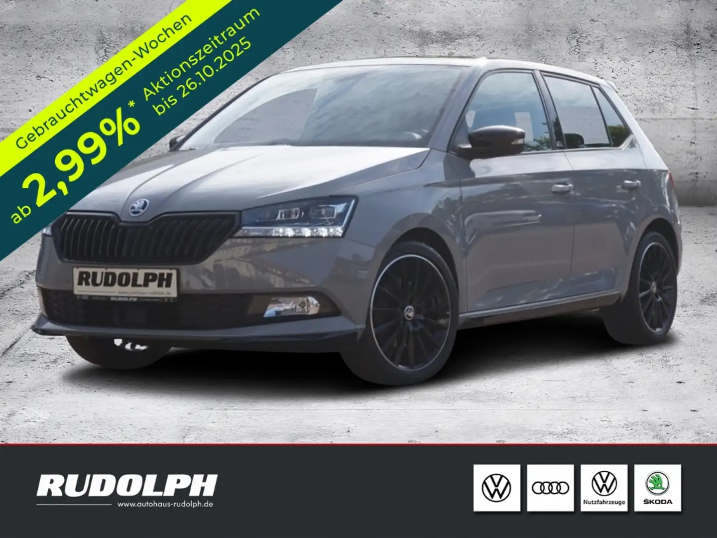 Skoda Fabia 1.0 TSI Monte Carlo LED DAB SHZ Panoramadach Grau - 1