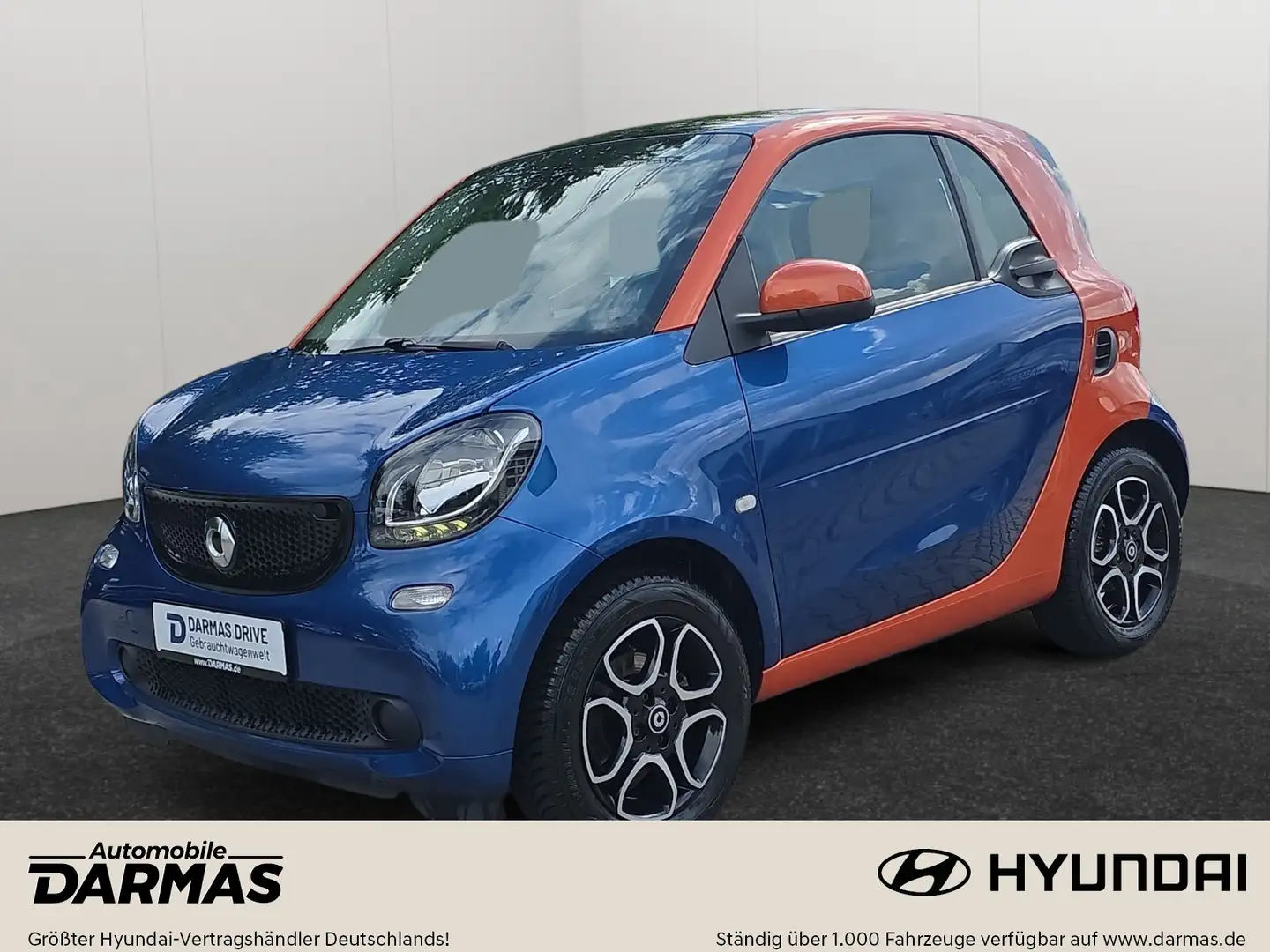 smart forTwo Prime SHZ Klimaautomatik Panorama 15" ALU Azul - 1