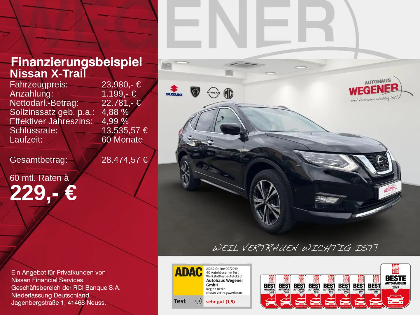 Nissan X-Trail X-TRAIL N-CONNECTA 1.7dci +ProPilot+ALLRAD+SHZ+K Noir - 2
