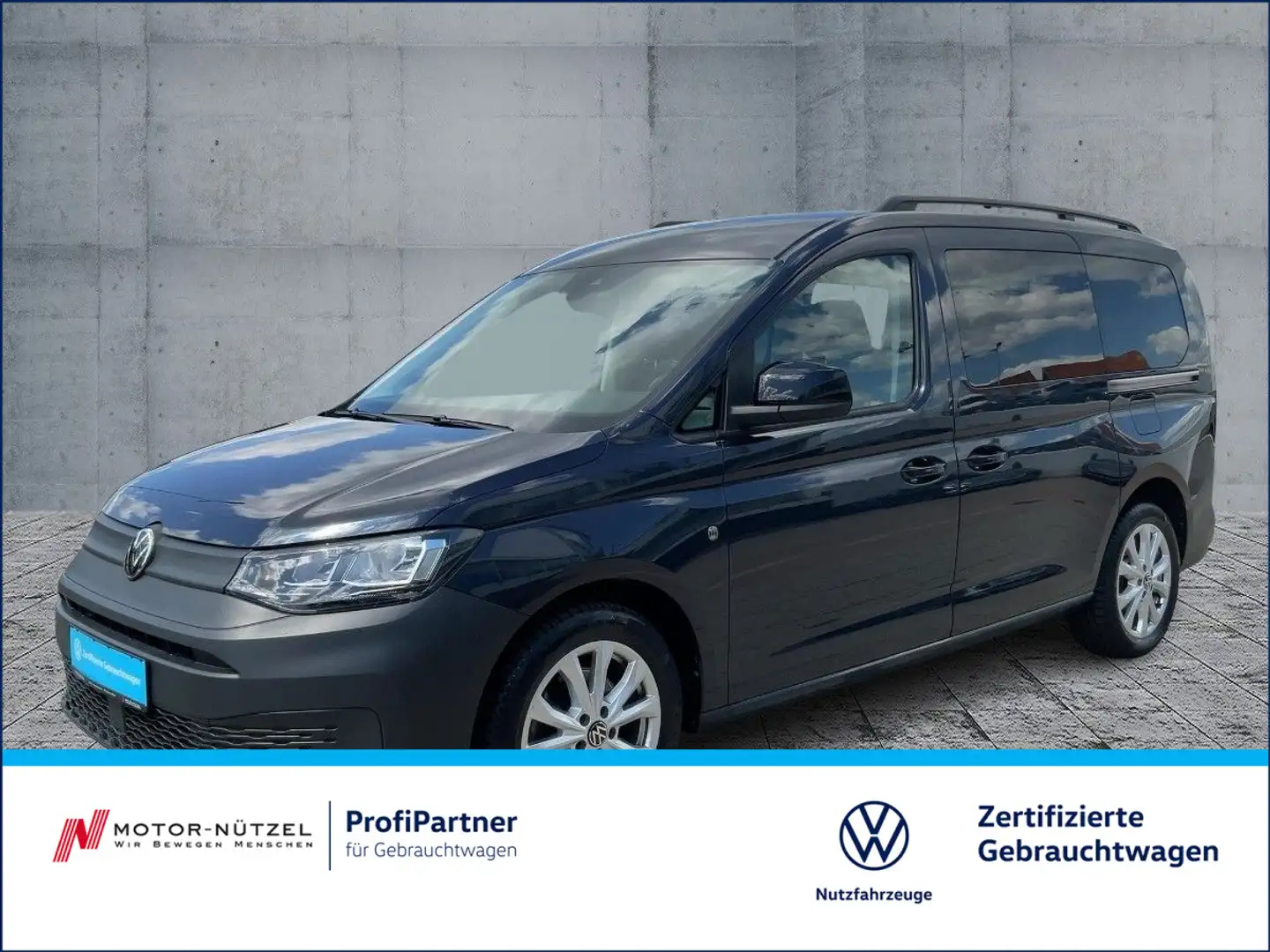 Volkswagen Caddy 1.5 TSI DSG NAVI+SHZ+RFK+GRA+MFL+18" Bleu - 1