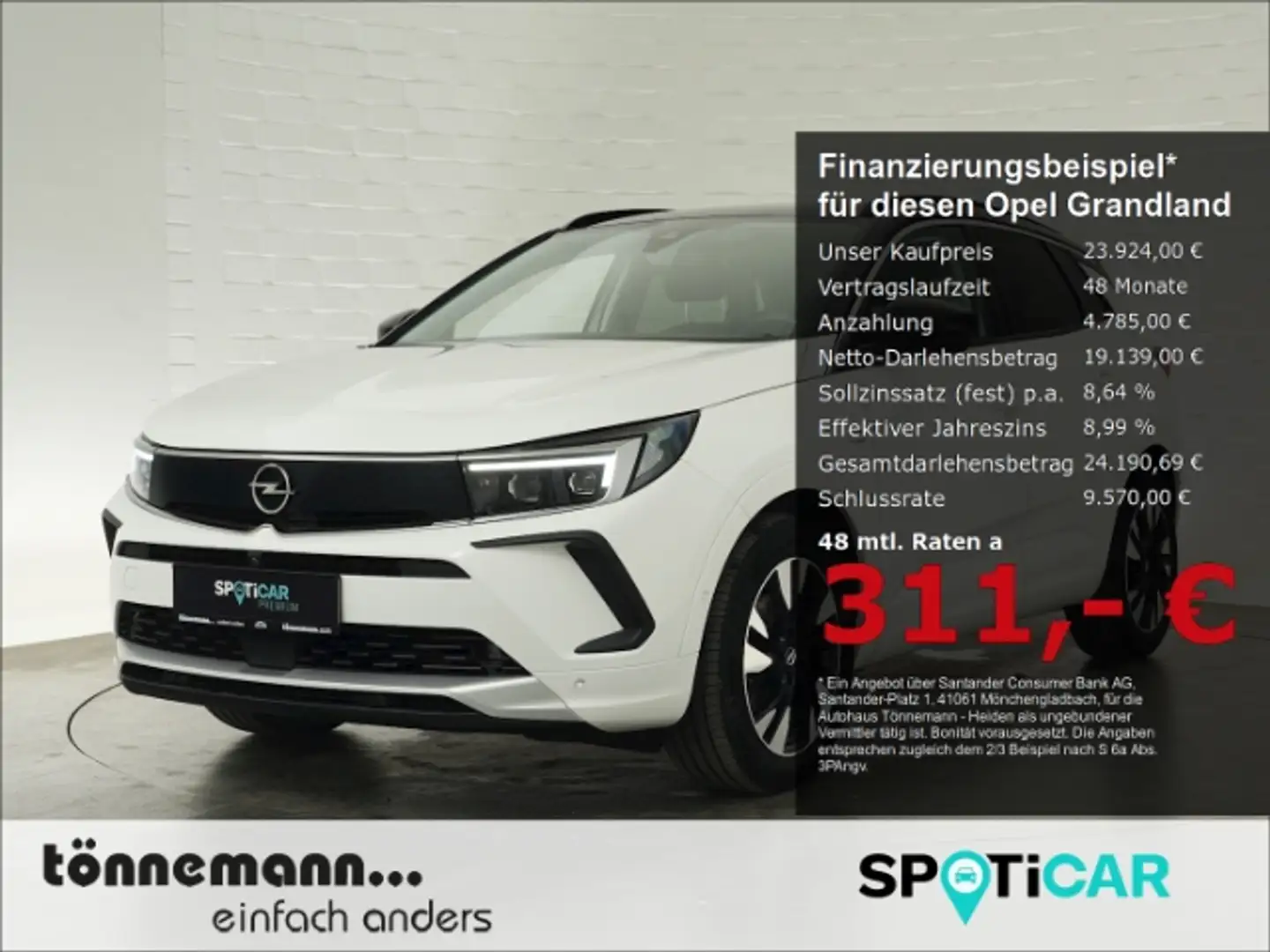 Opel Grandland ULTIMATE AT+NAVI+LED-PIXEL-MATRIX-LICHT+ACC+SITZ-/ Blanco - 1