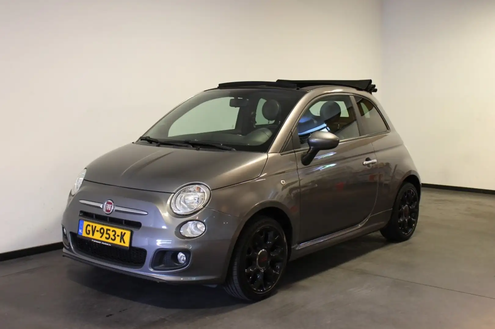 Fiat 500 0.9 Turbo Twinair Cabrio Grijs - 1