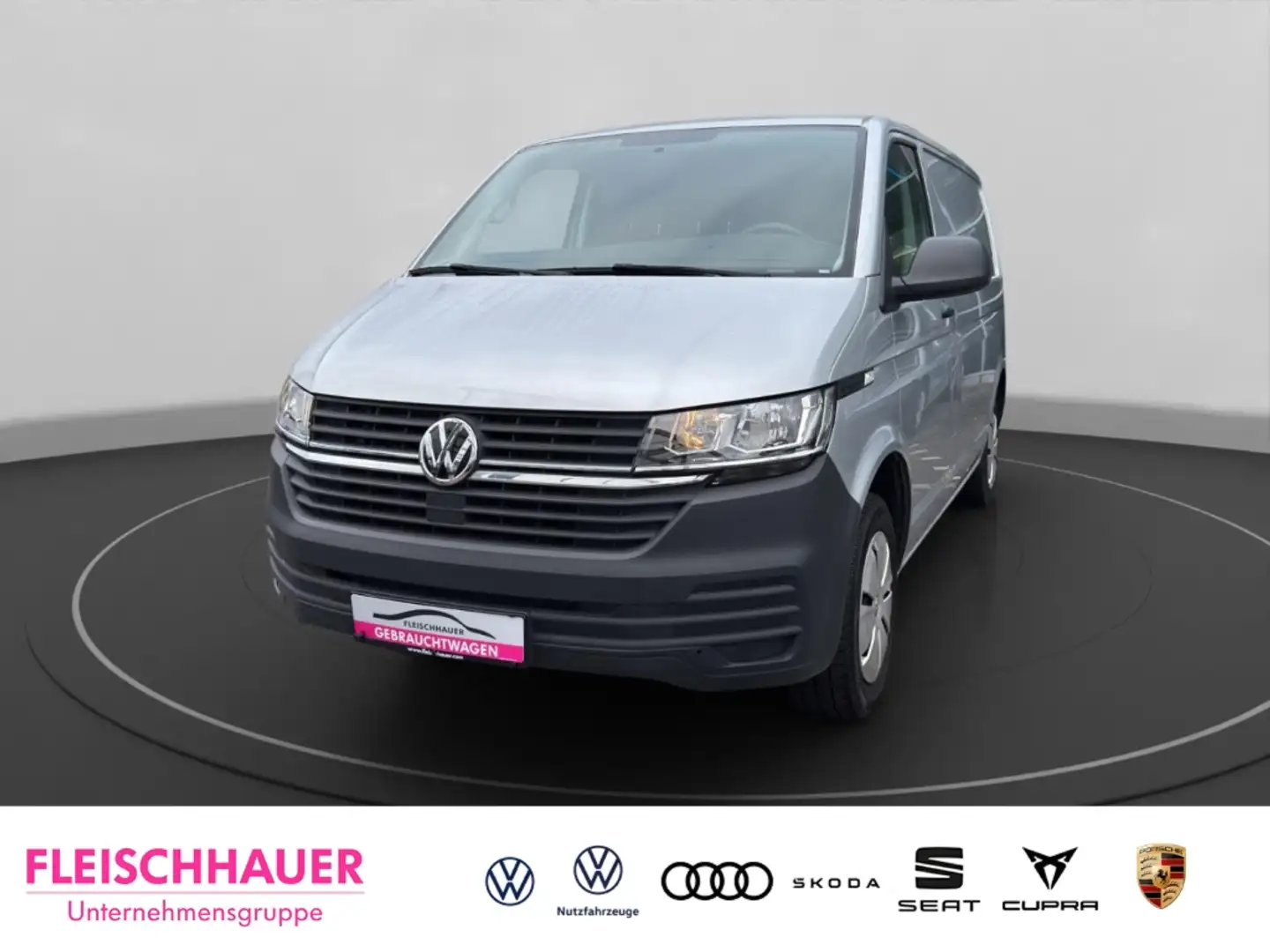 Volkswagen T6.1 Transporter Kasten 2.0 TDI AHK+PDC+Klima+Flügel Silber - 1