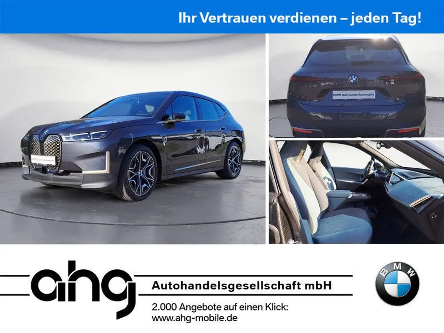 BMW iX xDrive40 Klimaaut. AHK Komfortzugang Grau - 1