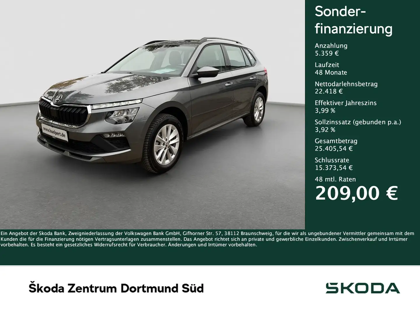 Skoda Kamiq 1.5 SELECTION CAM ACC NAVI ALU SITZHEIZUNG Grau - 1