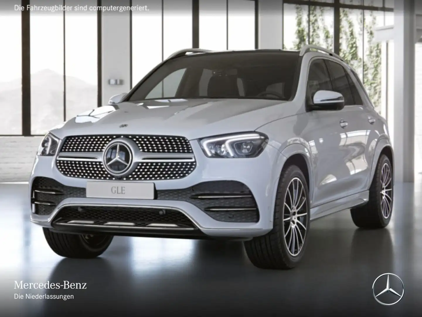 Mercedes-Benz GLE 300 d 4M AMG+PANO+360+AHK+LED+FAHRASS+21"+HUD Weiß - 2