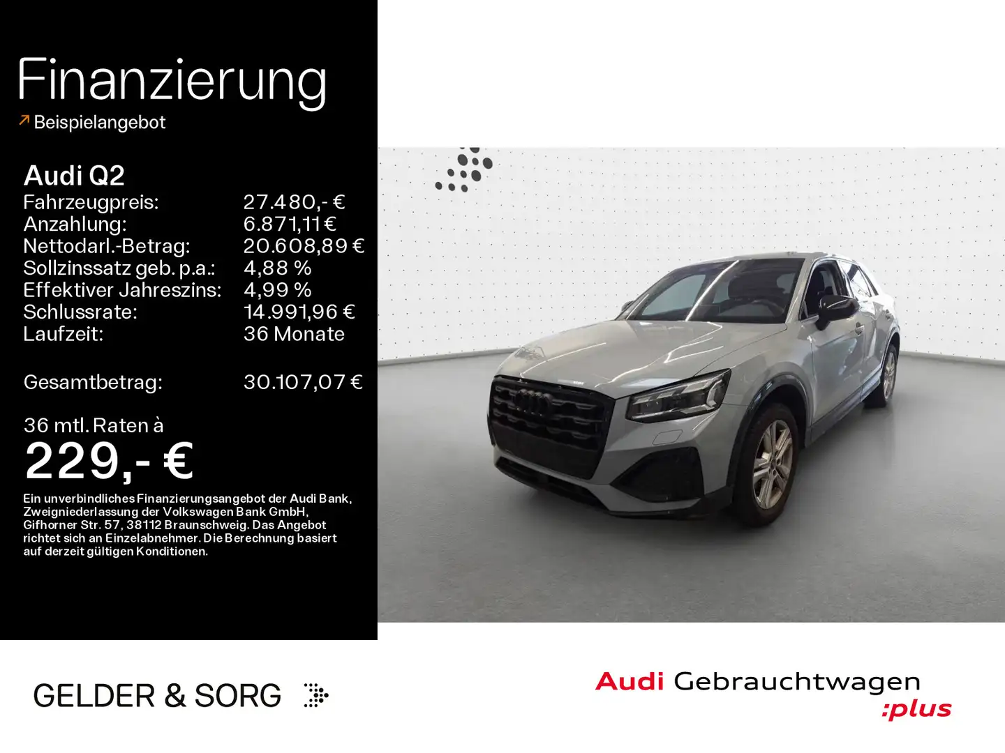 Audi Q2 35 TFSI advanced Virtual*RFK*Matrix*Navigatio Gris - 1