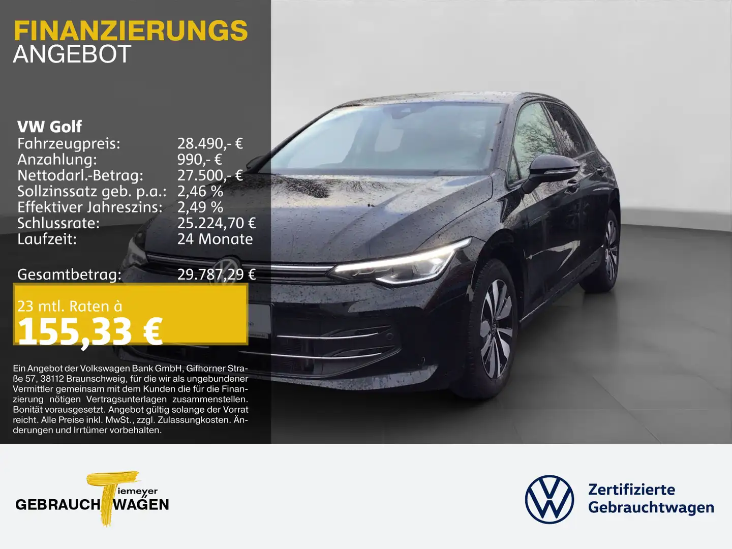 Volkswagen Golf 2.0 TDI DSG GOAL AHK NAVI KAMERA SITZHZ Schwarz - 1