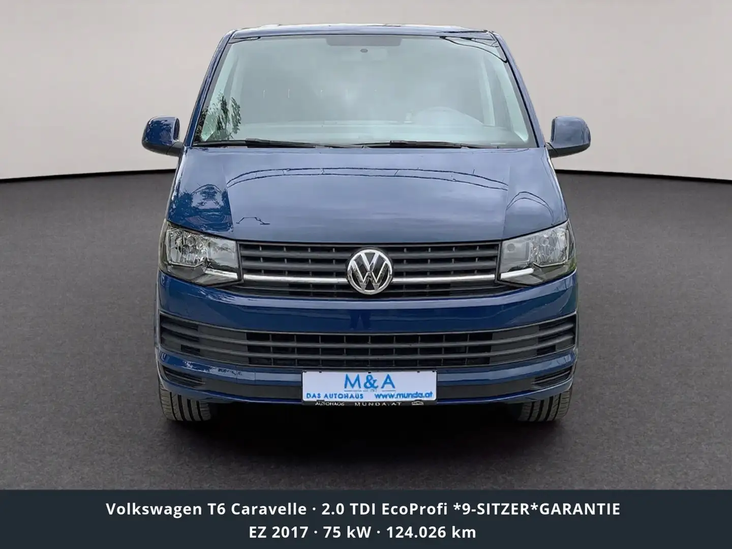 Volkswagen T6 Caravelle 2.0 TDI EcoProfi *9-SITZER*GARANTIE Blau - 2