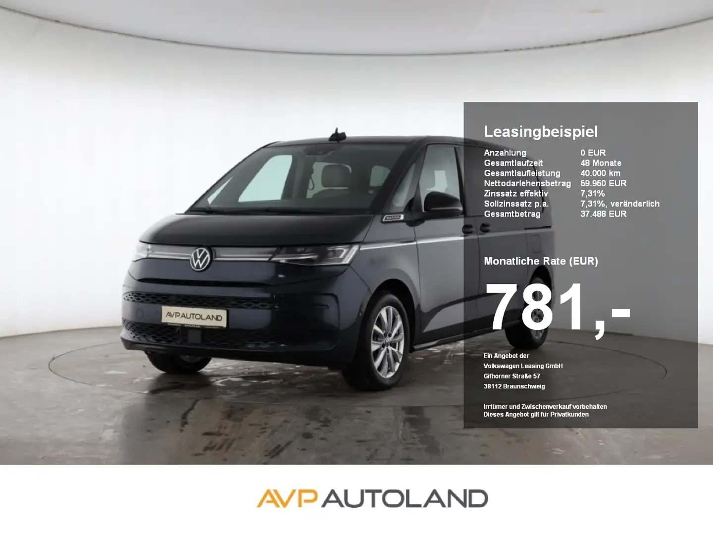 Volkswagen T7 Multivan KÜ 2.0 TDI DSG STYLE | 7-S. | PANO | Blau - 1