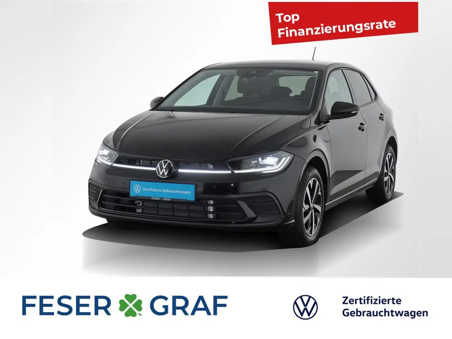Volkswagen Polo 1.0 TSI MOVE DSG LED AHK PDC Sitzheizung Schwarz - 1
