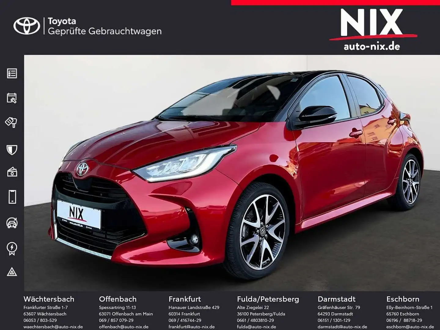 Toyota Yaris 1.5 Dual-VVT-iE Style LED KLIMA KAMERA Rot - 1