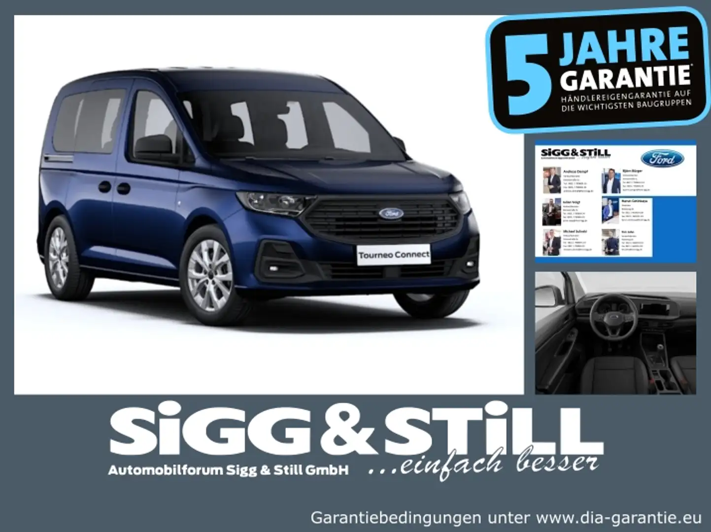 Ford Tourneo Connect Trend 2.0I NAVI*PDC*APPLINK Kék - 1