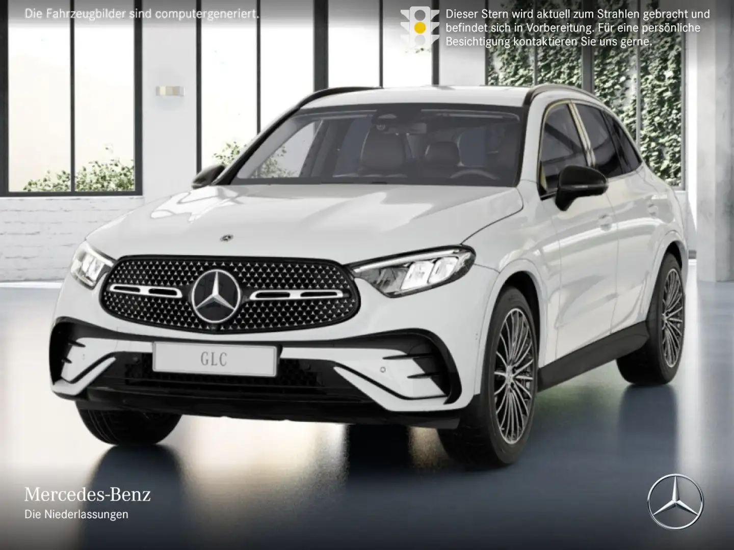Mercedes-Benz GLC 200 d 4M AMG+NIGHT+360+AHK+LED+TOTW+KEYLESS+9G Weiß - 2