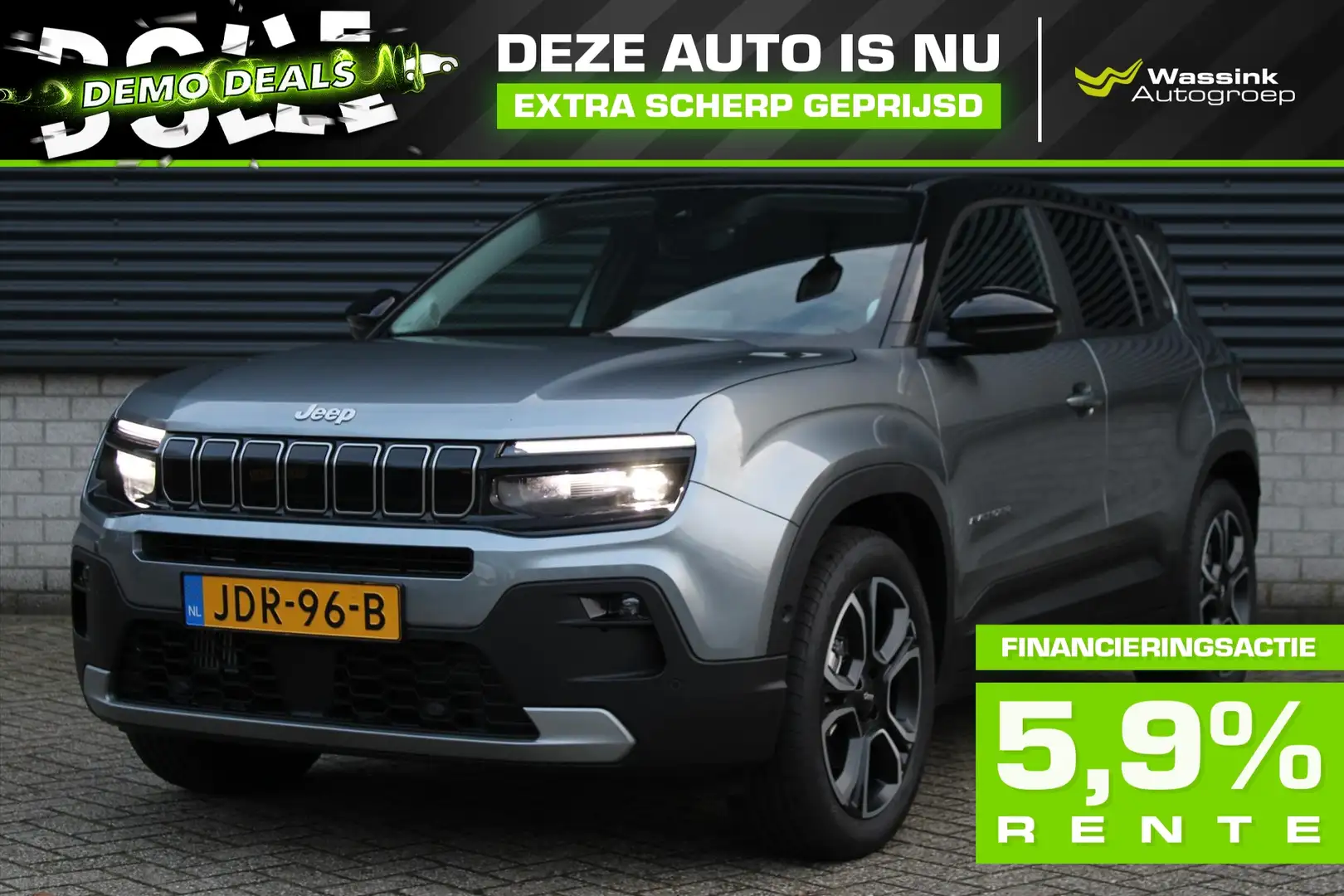 Jeep Avenger 1.2T e-Hybrid 110pk Summit | Adaptive Cruise | Nav Grau - 1
